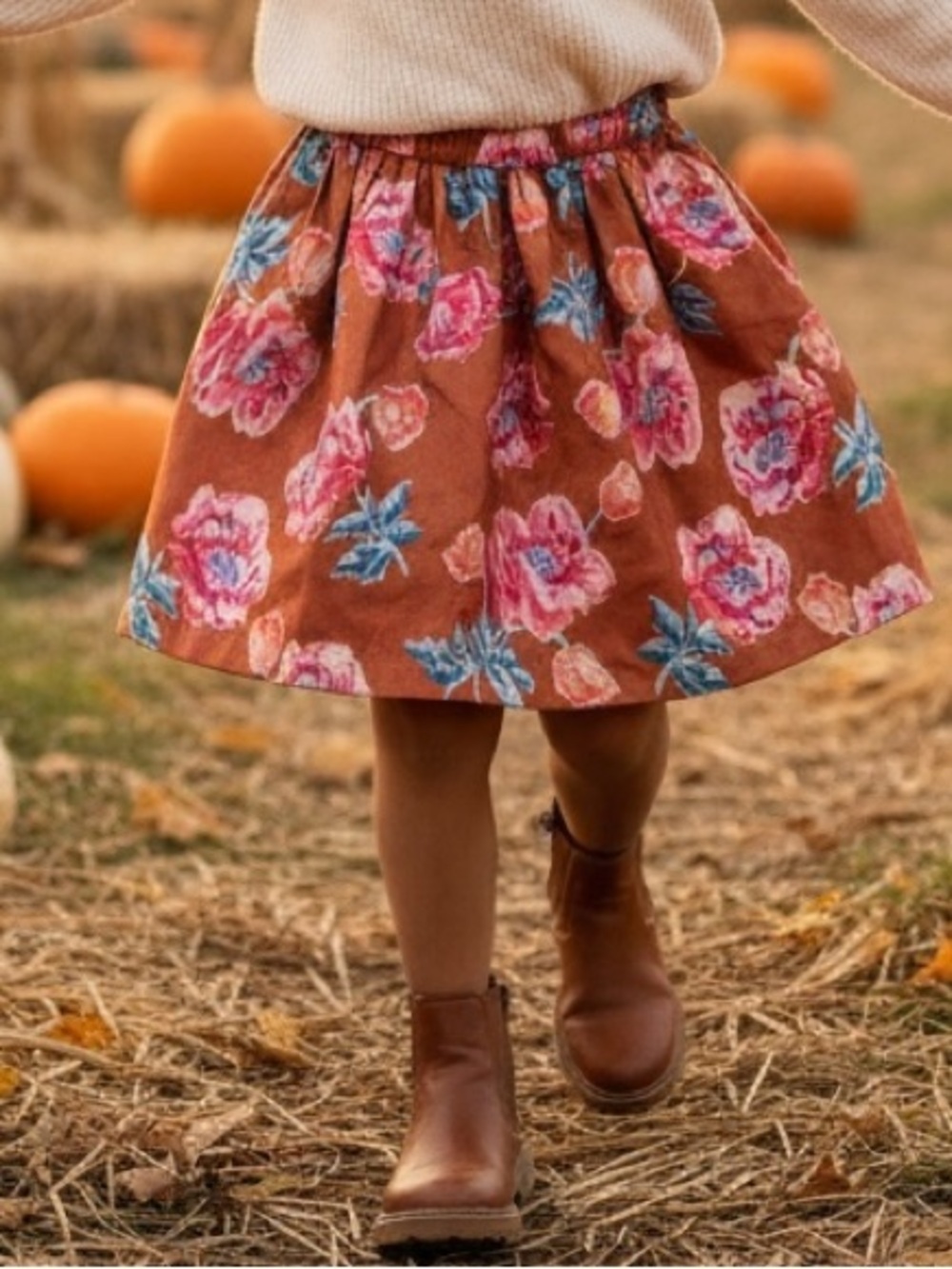 New Gymboree Girls
Occasion Floral Glitter Metallic
Orange Skirt Medium 7 / 8